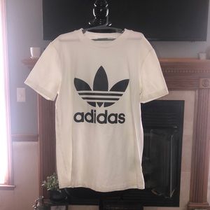 White Adidas T Shirt